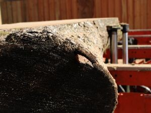 Mill with log